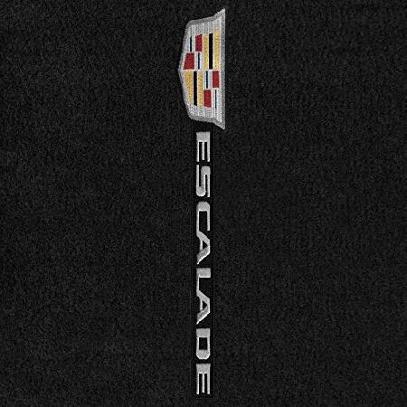2022年最新海外 Lloyd Mats Heavy Duty Carpeted Floor Mats for Cadillac Escalade 2015-2020 (Charcoal， 3 PC - Sideways Logo (2nd Seat Captains))