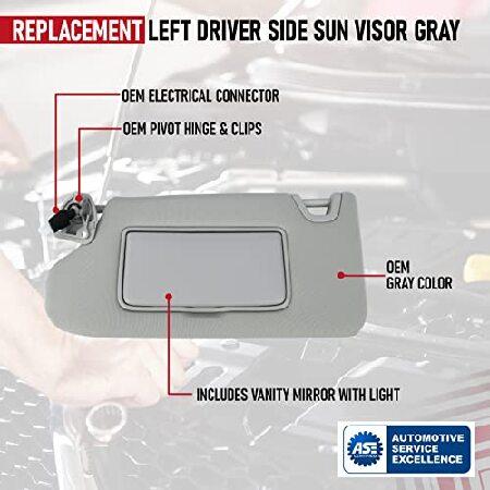 超格安価格 Left Driver Side Sun Visor Gray - Compatible with Nissan Altima Vehicles with Year 2013， 2014， 2015， 2016， 2017， 2018 - Sun Shade Assembly with Mirror