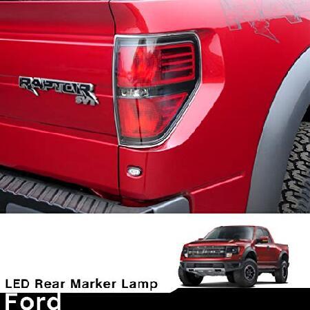 並行輸入品 F150 Rapt0r LED Side Marker Lamps for 2010 2011 2012 2013 2014 Ford F150 SVT Rapt0r Pick Up Back Rear Side Marker Lights F-150 Clear Lens |  | 05
