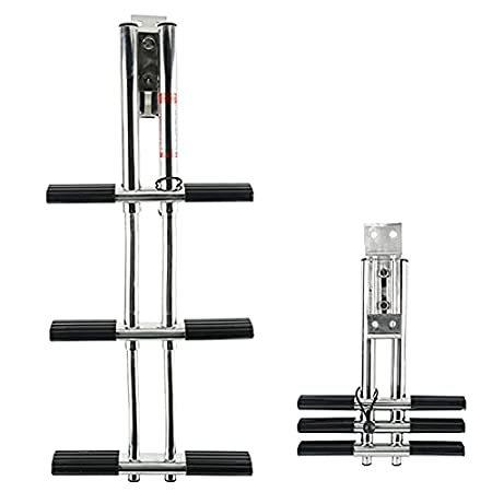 MYLW Dual Vertical Telescopic Diving Ladder, Stainless Steel Swim Step Boar