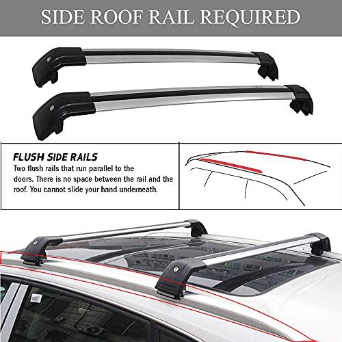 【2022正規激安】 EZREXPM Cross Bars Roof Rack Fit for Lincoln Corsair 2020 2021 2022 2023 Luggage Lockable Crossbars Carrier Cargo Bar (with Flush Side Rails)