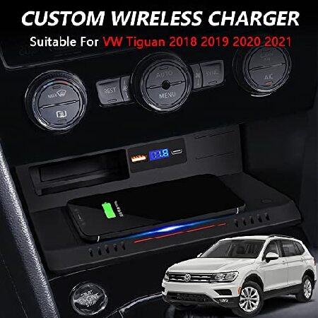 車載ワイヤレス充電器　Compatible　with　Volkswagen　Fast　Console　2018　2019　Phone　VW　Center　15W　ティグアン　2021　Charging　ティグアン　for　Ac　Pad　Charger　2020