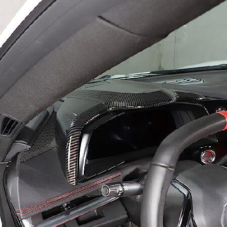 昨季賞金女王 Interior Upper Dash Instrument Panel Cover Fit for Chevrolet コルベット C8 2020-2023， ABS センターコンソール Upper Dash Board Trim Frame Decorative Ac