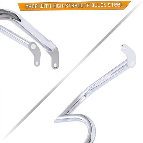 並行輸入品 Kinglemc クラッシュバー エンジンガード ハーレーダビッドソン FXソフテイルモデル 2000-2017 Mustache Style-Chrome_3
