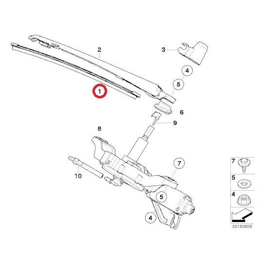 BMW純正部品（ドイツ直輸入） E81 E87 リアワイパーブレード 61627138508｜areyss-edivision｜03