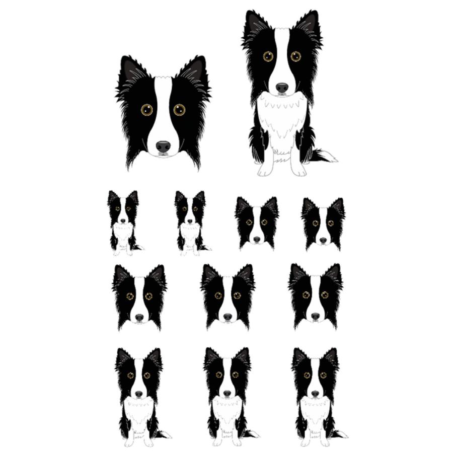 ボーダーコリー 立ち耳 犬 シール 犬種別 犬のシール グッズ u01 Argent 通販 Yahoo ショッピング