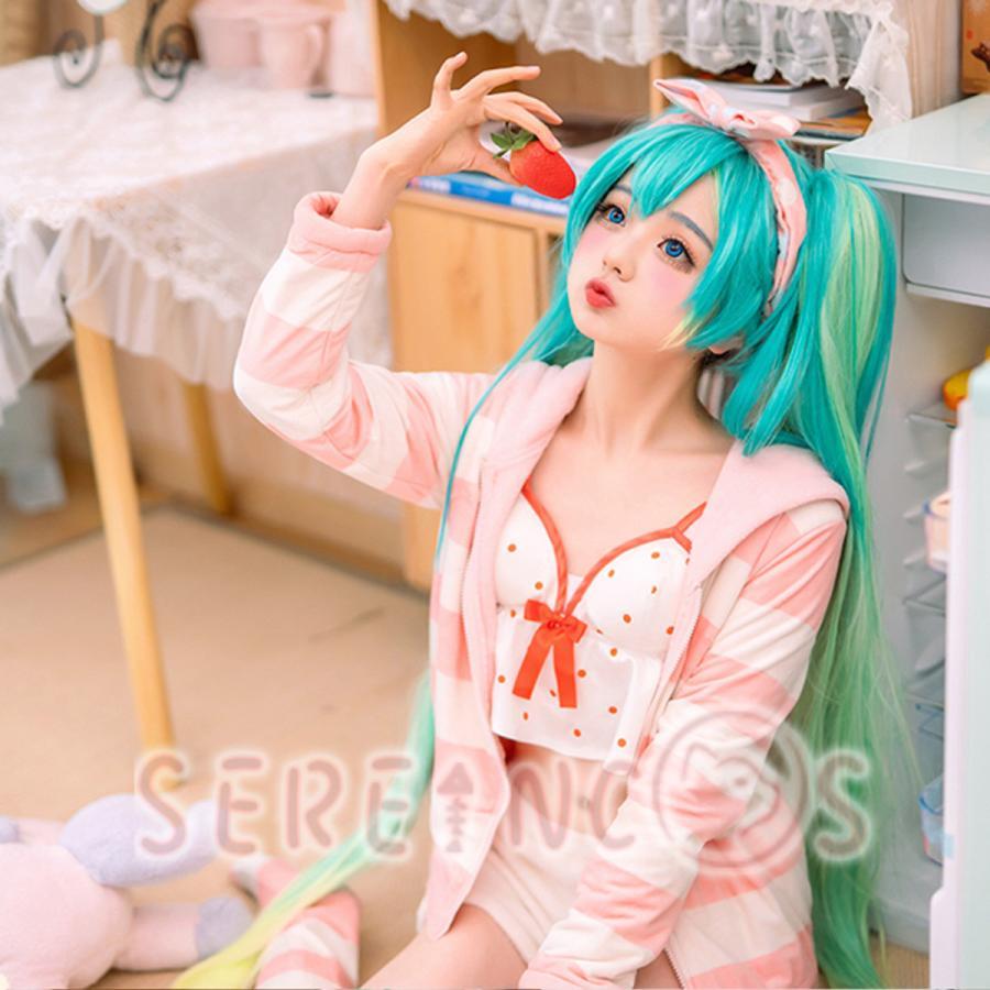 初音ミク コスプレ ミク コスプレ Miku コス 初音 パジャマ着 日常服 可愛い 高品質 イベント VOCALOID コスチューム｜argonaute-store｜04