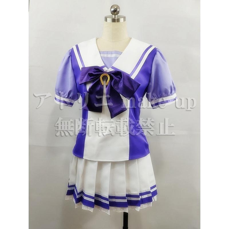 【ウマ娘 コスプレ 衣装】トレセン学園制服 半袖 セパレートver ハロウィン コスチューム 衣装 ゲーム アニメ 映画 オーダーメイド｜argonaute-store｜02