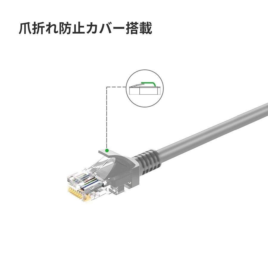 LANケーブル 屋外用 PoE対応 50m 高速 有線 カメラ接続用 インターネットケーブル コネクタ付 耐候性 難燃性 ホワイト |  | 04