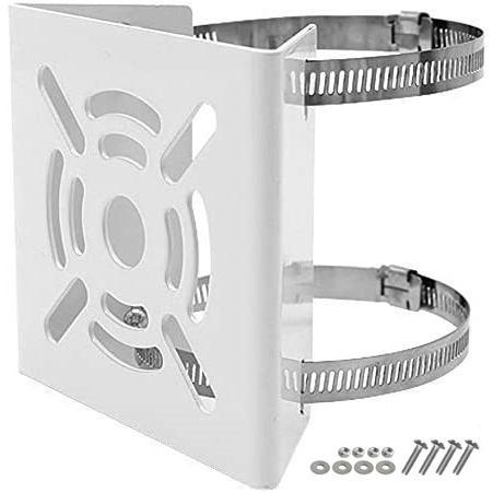 防犯カメラ ポール 取付金具 ブラケット 監視カメラ ブラケット 円柱 角柱 防犯カメラ 取り付け金具 (φ20cm-2 xステンレススバンド) | 