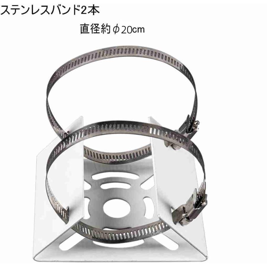 防犯カメラ ポール 取付金具 ブラケット 監視カメラ ブラケット 円柱 角柱 防犯カメラ 取り付け金具 (φ20cm-2 xステンレススバンド) |  | 02