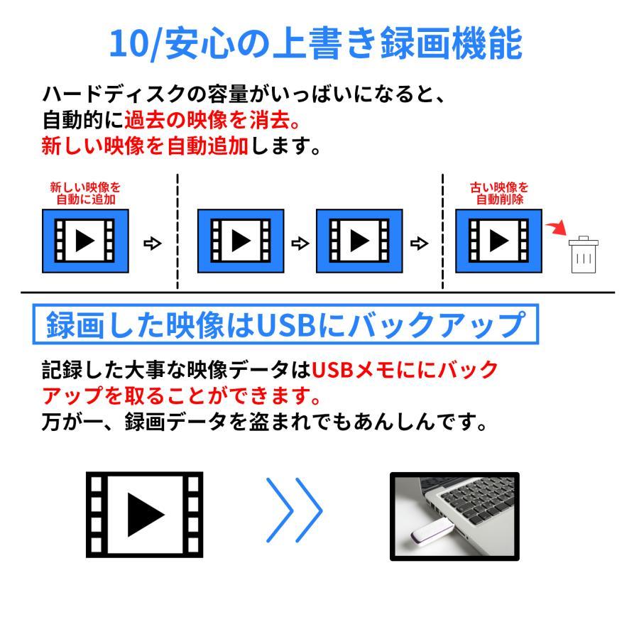 防犯カメラ 屋外 セット 家庭用 ワイヤレス wifi モニター付き カメラ2台 10.1インチ 無線 赤外線LEDカメラ スマホ遠隔監視 10チャンネルまで増設可 2HB312 |  | 11