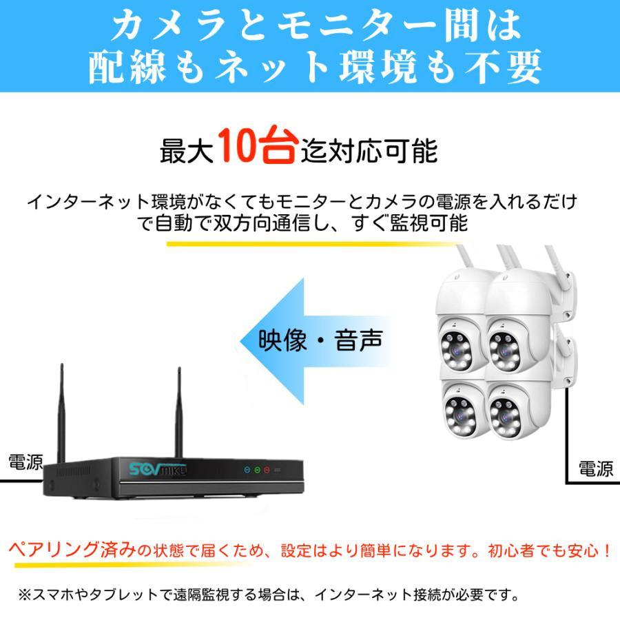 防犯カメラ 屋外 家庭用 セット wifi 事務所用 高精細500万画素　防犯灯付き　監視カメラ ワイヤレス 4台セット PTZ機能　ネット環境不要 HDD内蔵　レコーダー |  | 02