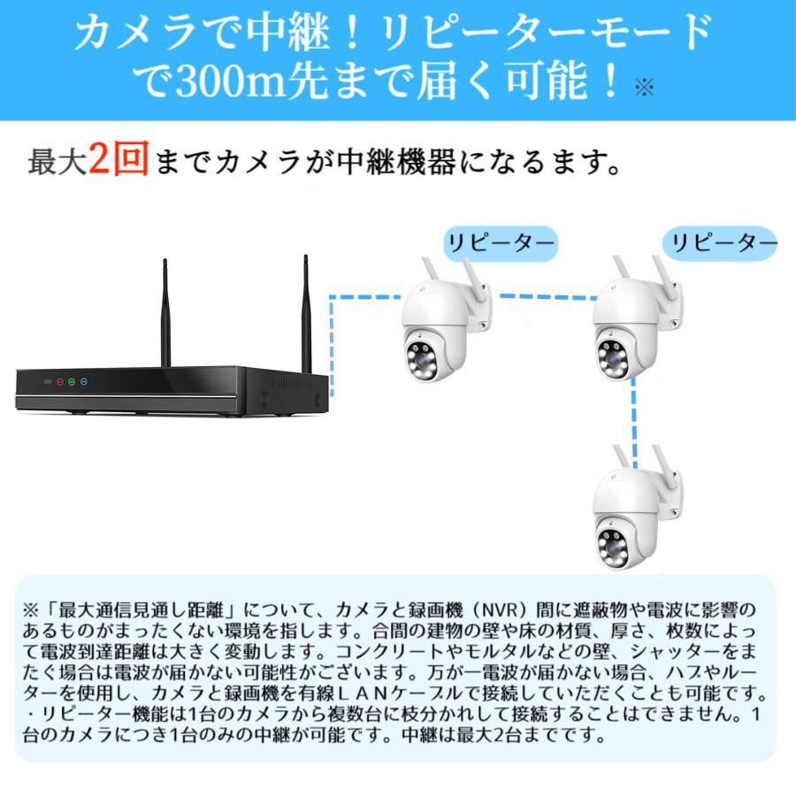 防犯カメラ 屋外 家庭用 セット wifi 事務所用 高精細500万画素　防犯灯付き　監視カメラ ワイヤレス 4台セット PTZ機能　ネット環境不要 HDD内蔵　レコーダー |  | 03