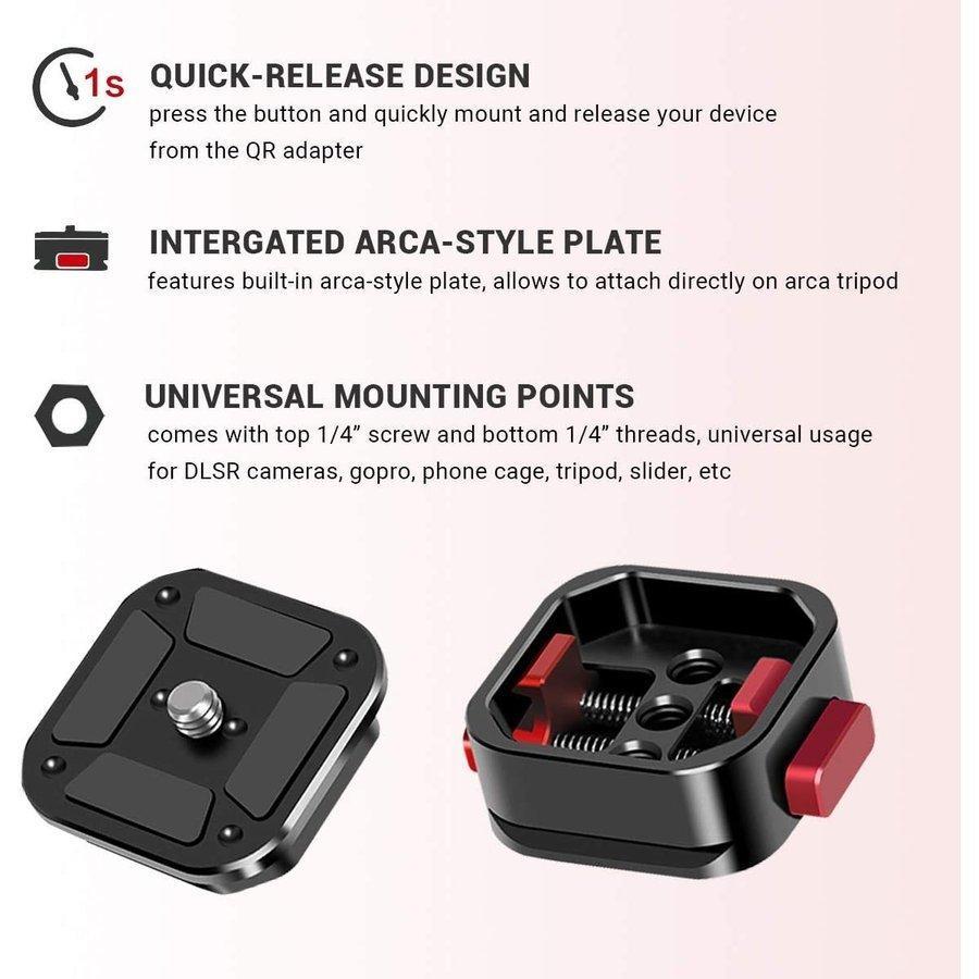 クイックリリースプレートアダプターマウント、1/4 