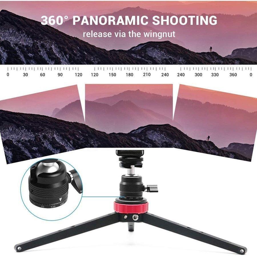 2 in 1ミニボールヘッドマウント、コールドシューマウントアダプタースイベルベース、マイクLEDライト一脚Vlog、Canon G7X Gopro、iPhone、カメラのVlog |  | 05