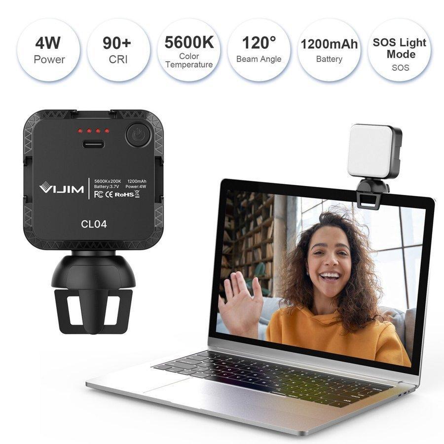 ビデオライト LEDライト 補助光とクリップクランプランプユニバーサル  ipadのandroid タブレット用/ラップトップ/pc  会議ビデオライトled Vijim CL04 |  | 03