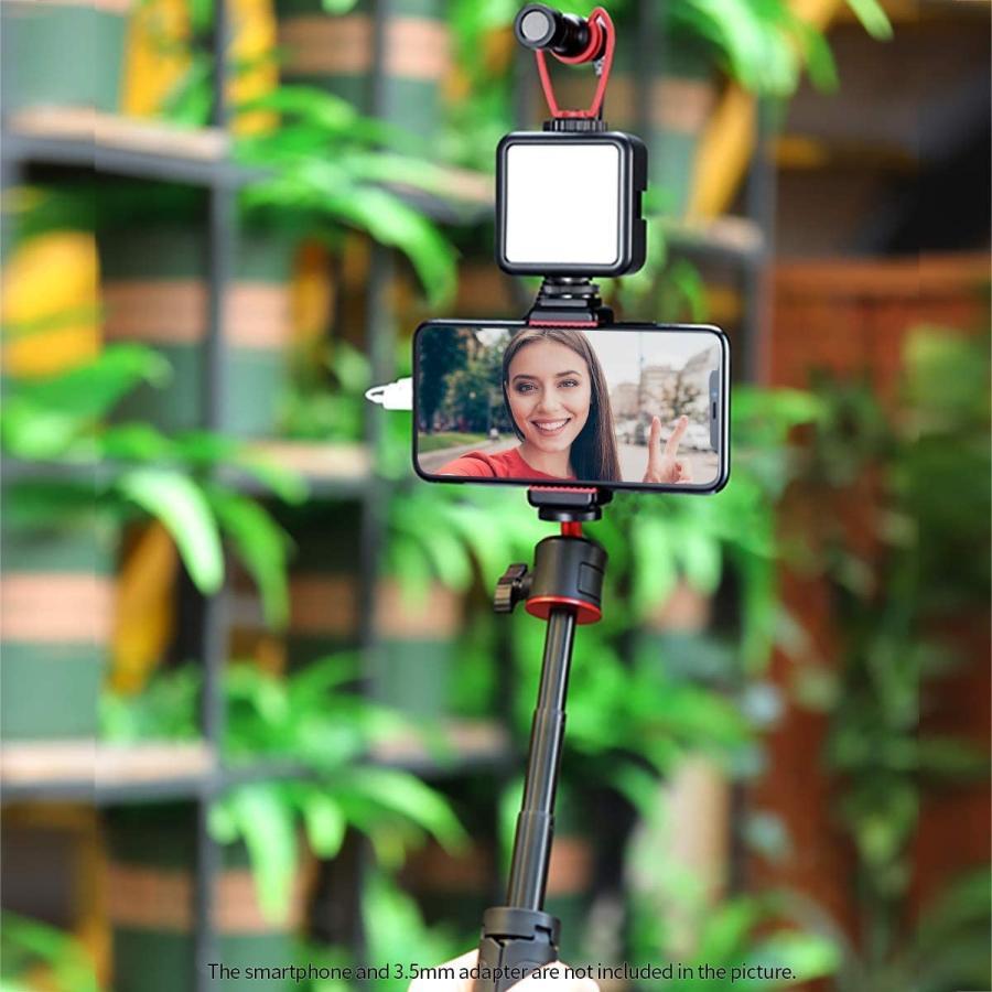 三脚マウント スマートフォン用ホルダー アクセサリーシュー 外付けマイク可能　iPhone/Android/Xperia/Galaxy/SONY/LG など4.0ー6.5 インチの機種に対応 |  | 01