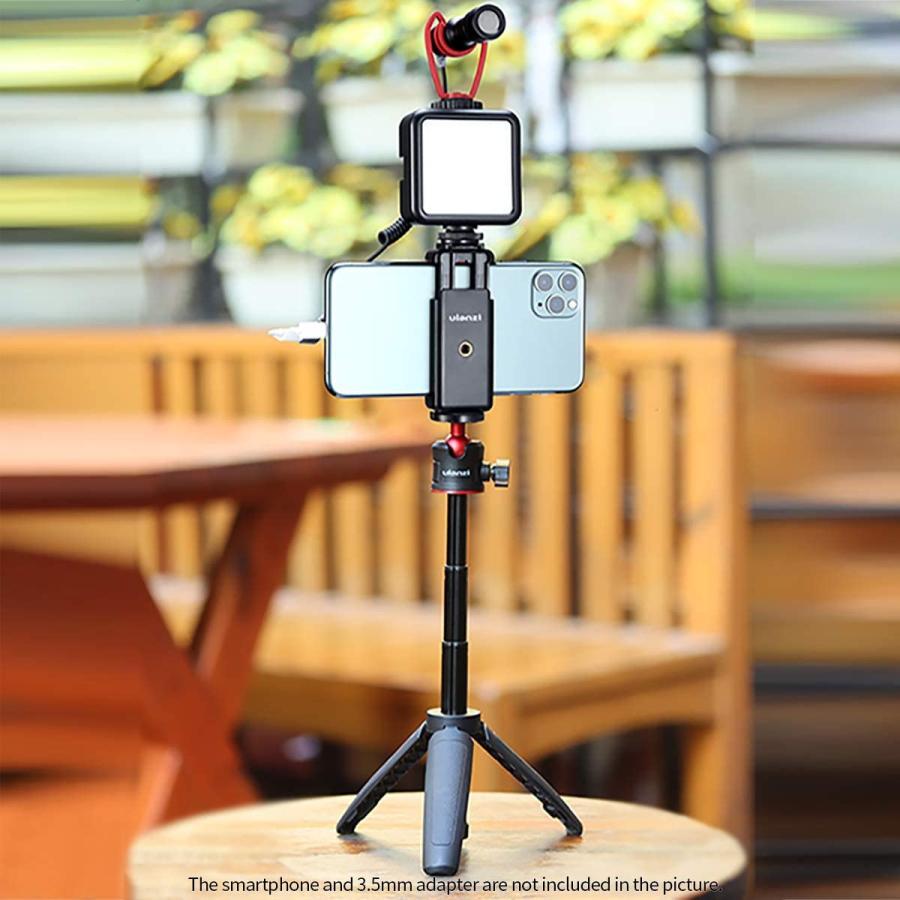 三脚マウント スマートフォン用ホルダー アクセサリーシュー 外付けマイク可能　iPhone/Android/Xperia/Galaxy/SONY/LG など4.0ー6.5 インチの機種に対応 |  | 02