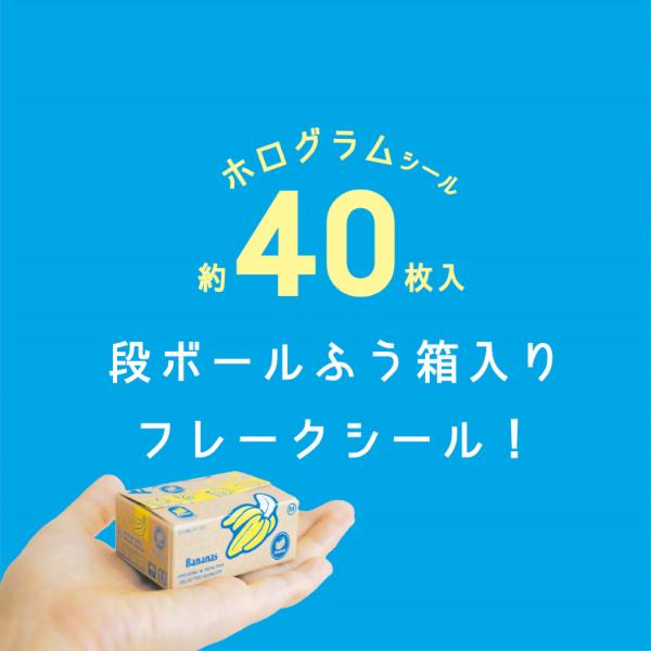 ハコシール 牧場 40枚入 / 牛 箱入り ホログラム フレークシール グリーティングライフ｜ari-zakka｜04