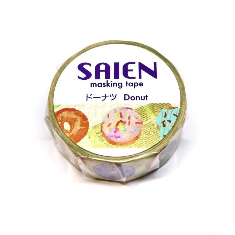 Saien ドーナツ マスキングテープ 15mm スイーツ マステ 手帳 可愛い 日本製 カミイソ 在庫限り ありしろ雑貨店yahoo 店 通販 Yahoo ショッピング