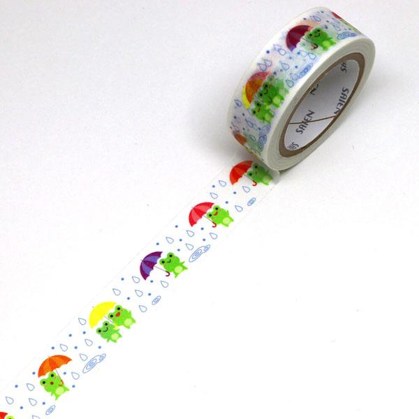 Saien かえる マスキングテープ 15mm カエル 傘 雨 可愛い マステ 手帳 デコ カミイソ 日本製 ありしろ雑貨店yahoo 店 通販 Yahoo ショッピング