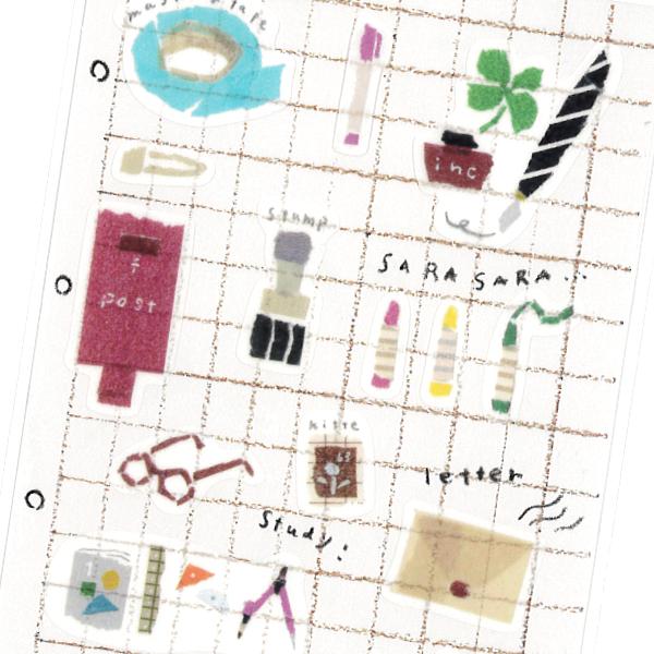マスキングシール Stationery 田村美紀 文房具 マステ素材 貼って剥がせる ちぎり絵 和紙シール