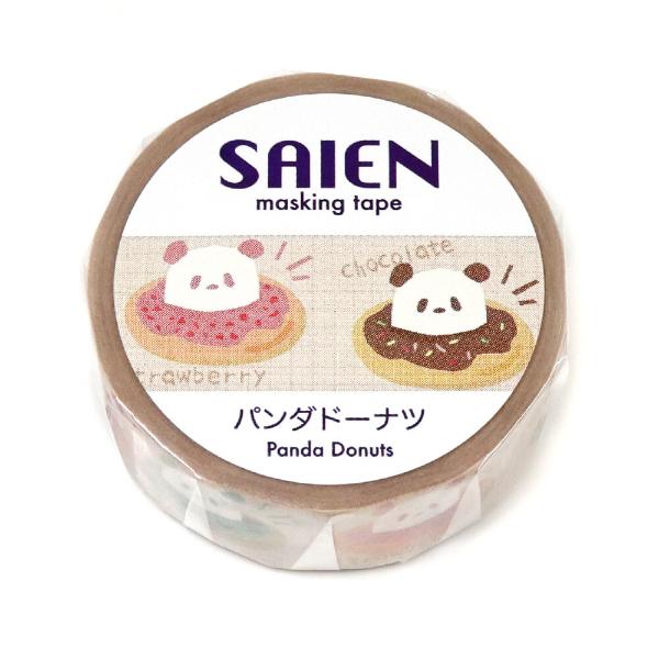 SAIEN パンダドーナツ 15mm マスキングテープ / パンダ マステ