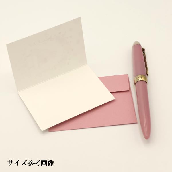 箔押し 多目的ミニカード ネコ / 可愛い 猫 封筒付き エンボス加工