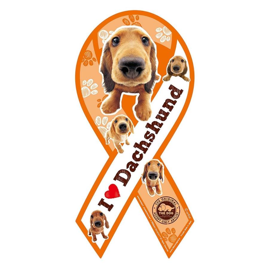 リボンマグネット 犬 The Dog ダックスフンド ブラウン 車 ステッカー 磁石 カー用品 盲導犬 支援グッズ ありしろ雑貨店yahoo 店 通販 Yahoo ショッピング