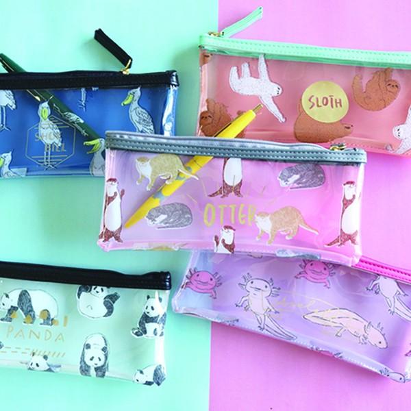 Animal Series ペンケース カワウソ 中身が見える 筆箱 ポーチ 可愛い 動物柄 Greenflash アニマルシリーズ ありしろ雑貨店yahoo 店 通販 Yahoo ショッピング