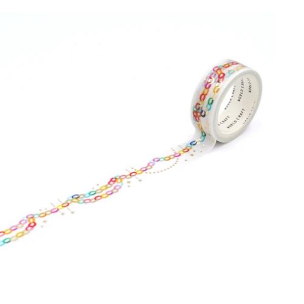 キラキラ Paper garland 15mm マスキングテープ / ガーランド ワールド