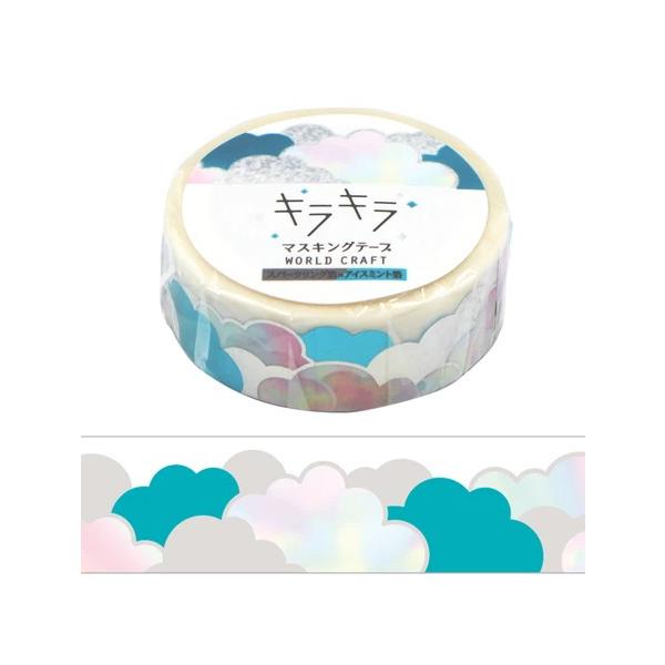 キラキラ Cotton candy 15mm マスキングテープ / 綿あめ ワールド