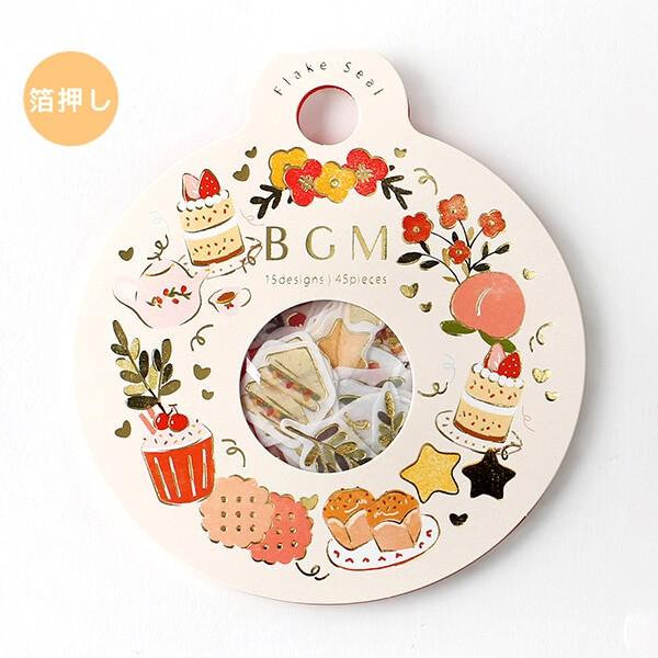 高品質新品 Bgm フレークシール 箔押し デザート リース 45枚入 可愛い スイーツ マステ素材 箔押し加工 日記 手帳 デコ 在庫限り Inova Auto Com