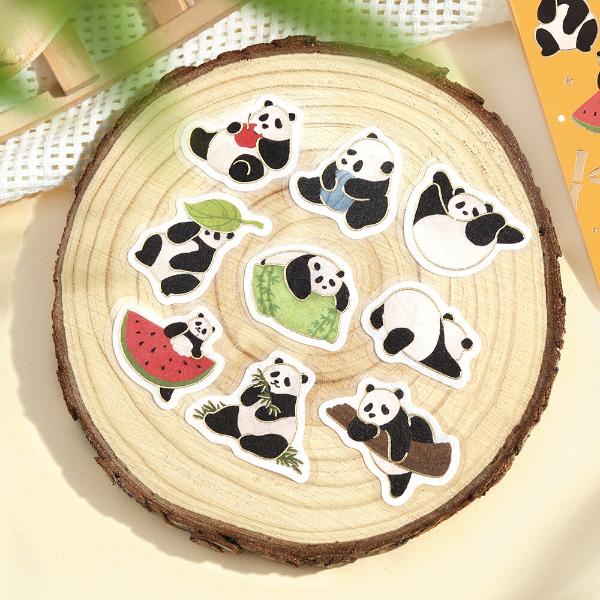 BGM 箔押し 「パンダ日和・日常」45枚入 フレークシール / パンダ