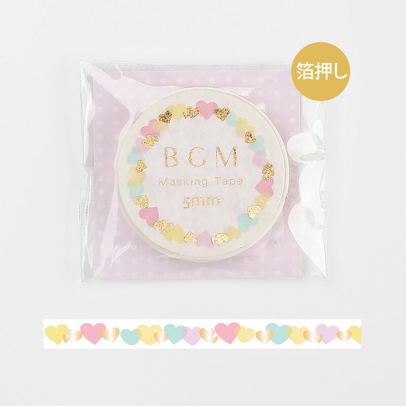 Bgm 箔押し リトル ハート 5mm マスキングテープ 細い マステ 可愛い 日記 手帳 デコ ありしろ雑貨店yahoo 店 通販 Yahoo ショッピング