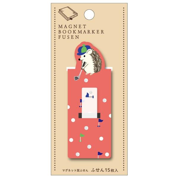 132円 ご予約品 ハリネズミのゴルフ マグネット栞ふせん ブックマーカー しおり 可愛い 動物 ギフト スポーツ柄 オリンピック