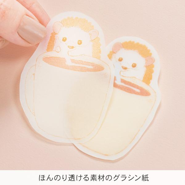 廃番・在庫限り) 喫茶フセン ビスケットはりねずみ / 半透明