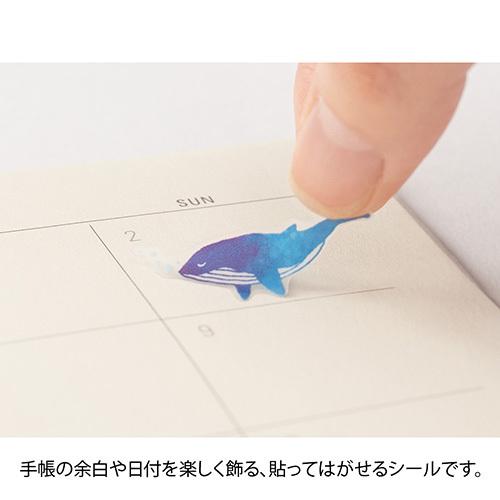 貼って剥がせる 単色シール 青 / PET素材 スケジュール 日記