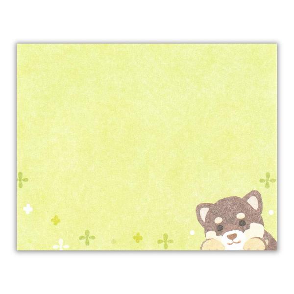 エヌビー社 こたより しば ぴょこっと / 柴犬 黒柴 可愛い ミニレター