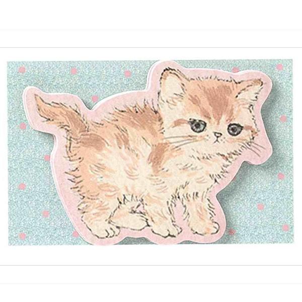 廃番 在庫限り フランシュリッペ ネコ ダイカットネームカード ふきげん Franche ミニカード 正規品 Lippee 可愛い 子猫 メッセージカード