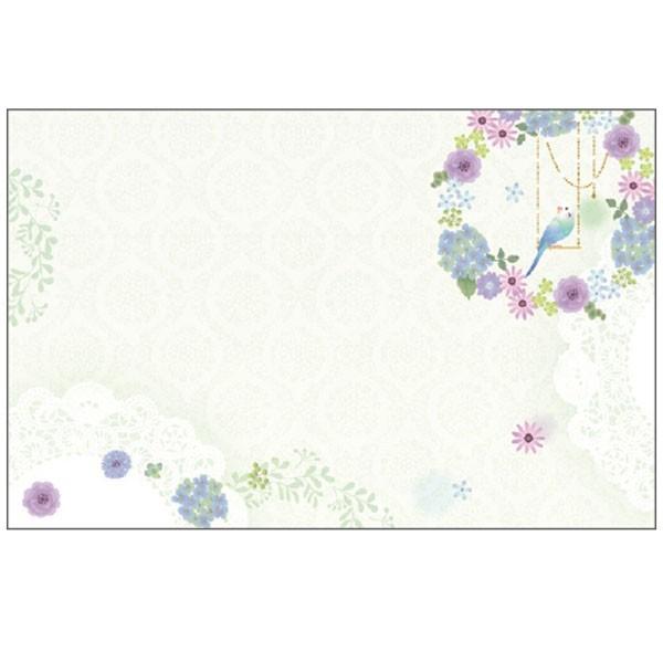 封筒付き 4柄楽しめるネームカード 返品不可 レース 可愛い インコグッズ メッセージカード 多目的カード ギフトカード 鳥