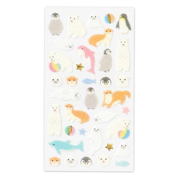 ヴィベールシール大 しろくま ペンギン アザラシ カワウソ ほわほわシール 可愛い Foron 日本製 ありしろ雑貨店yahoo 店 通販 Yahoo ショッピング