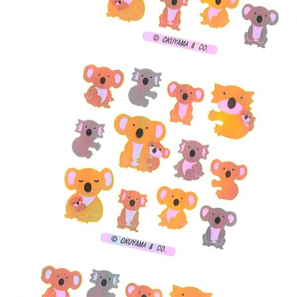 7/1より価格改定) Sticker Fun オーロラシール コアラ / 動物園 親子