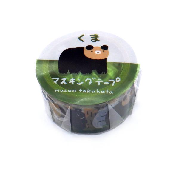 透明マスキングテープ くま 高旗将雄 20mm / 可愛い クマ 透明マスキングテープ くま 高旗将雄 20mm / 可愛い クマ