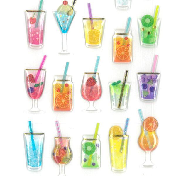 ドロップシール ジュース ぷっくり 可愛い トロピカル ドリンク ラメ キラキラ 銀箔押し加工 樹脂シール ありしろ雑貨店yahoo 店 通販 Yahoo ショッピング