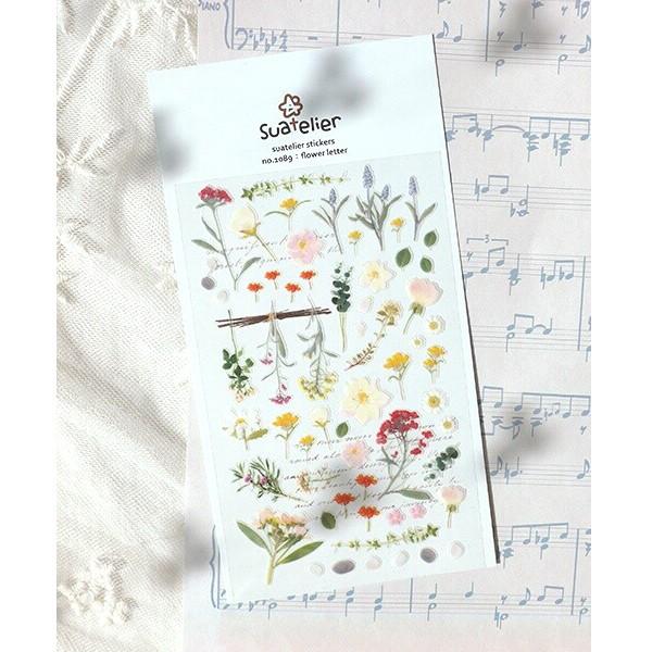 スワテリエ フラワーレター デコレーションシール Suaterie 可愛い 動物柄 手帳 アルバム デコ ステッカー ありしろ雑貨店yahoo 店 通販 Yahoo ショッピング