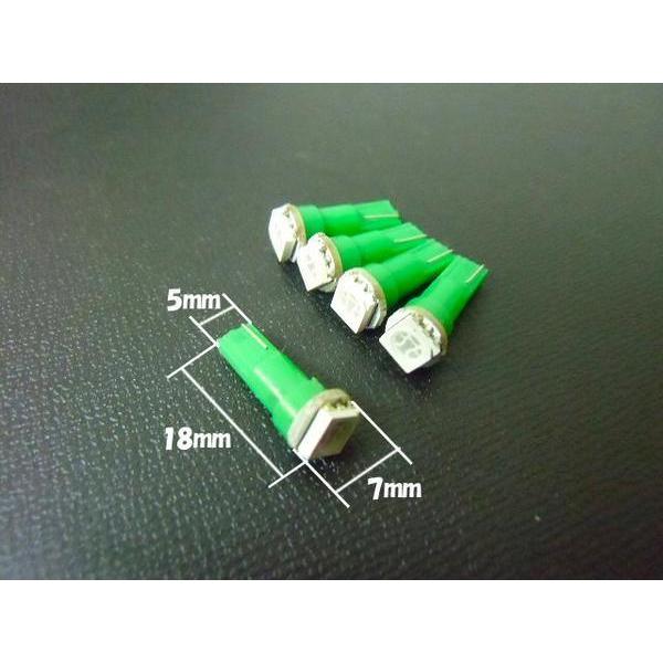 24V T5 T6.5 3chip LED パネル球 メーター球 緑 グリーン 5個 まとめて セット トラック |  | 02