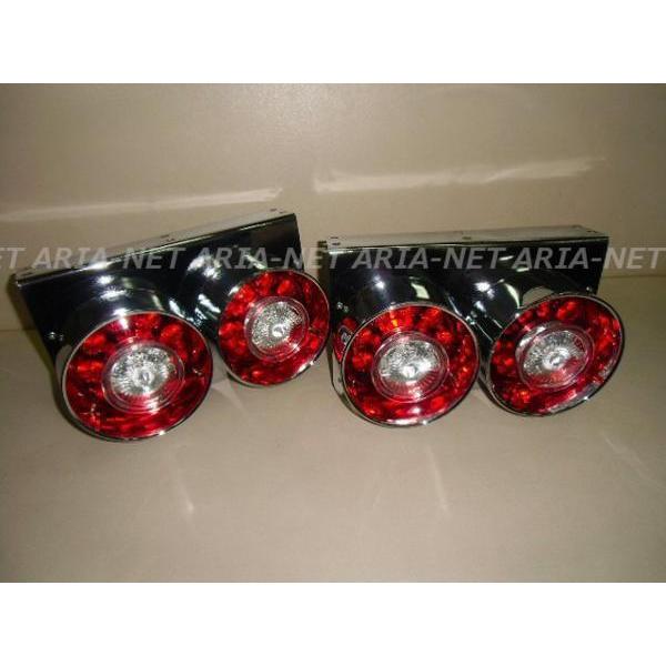 12V/24V ロケット 2連 LED レトロ 丸型 テールランプ ウィンカー 12V/24V ロケット 2連 LED レトロ 丸型 テールランプ ウィンカー