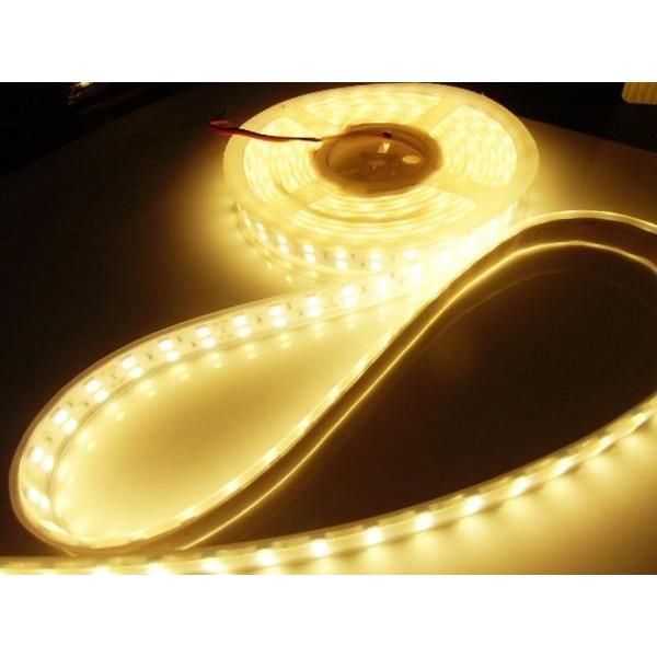 24V 5M 劣化防止 カバー付 2列 LED テープライト 電球色 両側配線 切断